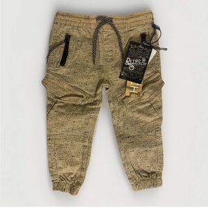 Retro Stitch Boys Toddlwr Pants Size 4T Khaki Color Premium Twill